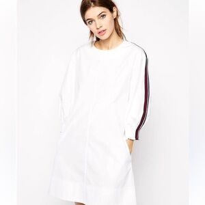 See by Chloe 3/4 Sleeve White Dress (Size 36, Small)